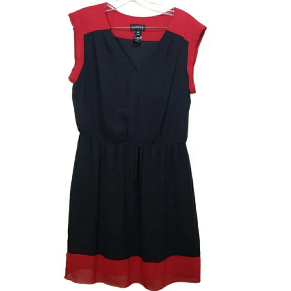 ENFOCUS PETITE Black Red Dress | 12P